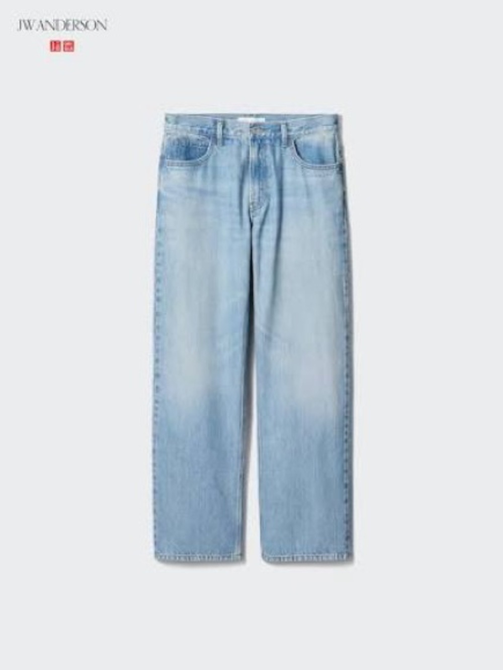 NEW JW Anderson Light Blue Straight-Leg Men's Jeans 35x34